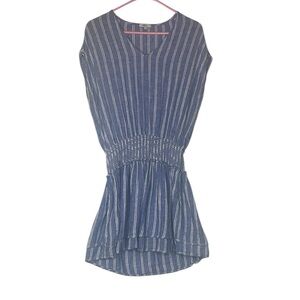 Rails M linen blend lightweight summer dress beach boho lake nautical cottage